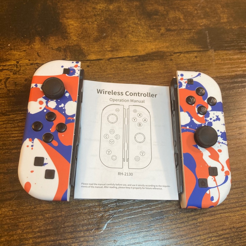 Wireless Joypad Controller for Nintendo Switch OLED Lite RH-2130 Splatter Paint